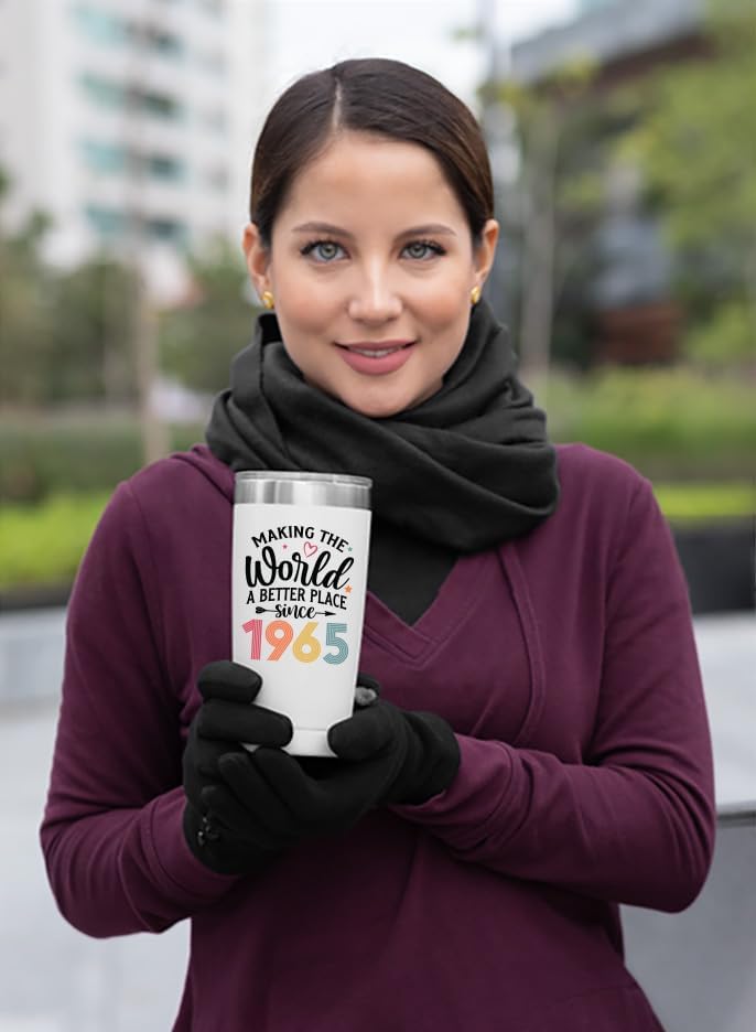 60th Birthday Gifts For Women - 1965 60th Birthday Decorations For Women - Turning 60-60 Year Old Gifts For Women, Mom, Wife - 20 Oz Tumbler