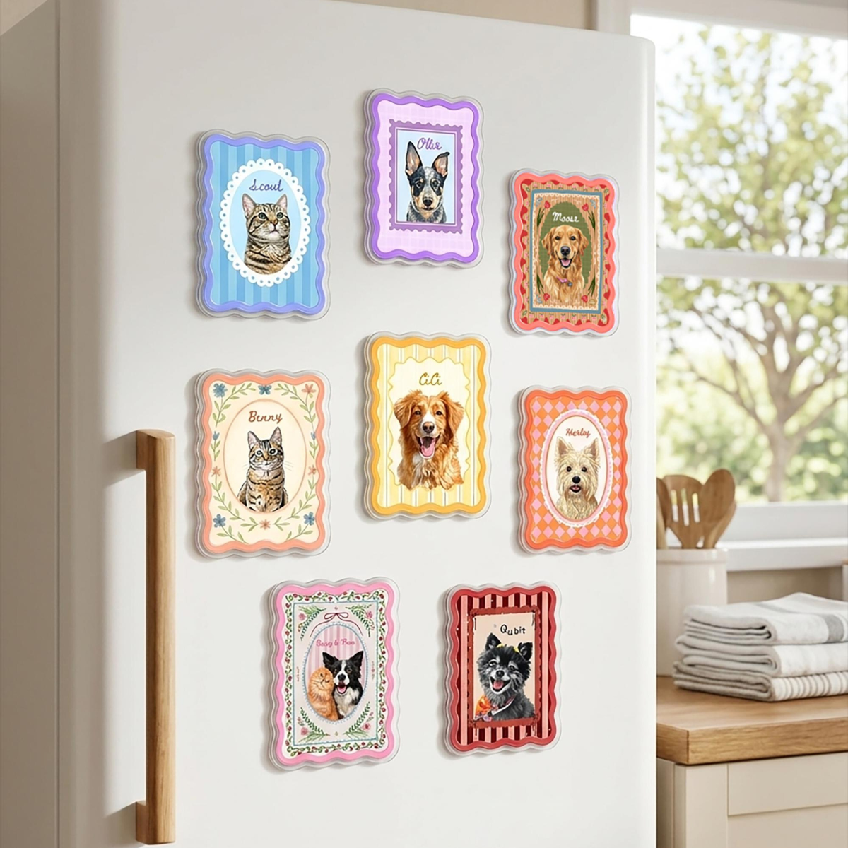 Personalized Pet Portrait Fridge Magnet, Custom Dog Cat Photo Magnet, Pet Lover Gift, Dog Mom Magnet, Gift for Pet Owner 517a09f2-87fe-4288-831e-f77c9ed95445-3.png