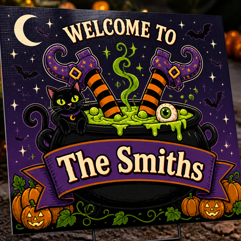 Halloween Cauldron Welcome Yard Sign – Custom Family Name - Personalized Yard Sign 517e59ad-b3e4-412b-a9e7-034a5df5f49c.jpg