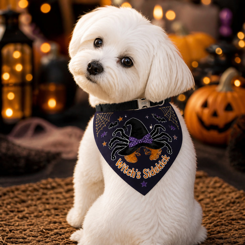 Halloween Witch Spider Pet Bandana - Pet Bandana Collar With Adjustable Buckle 51840f6d-2101-42ab-a80b-2a8363b67bf2.jpg