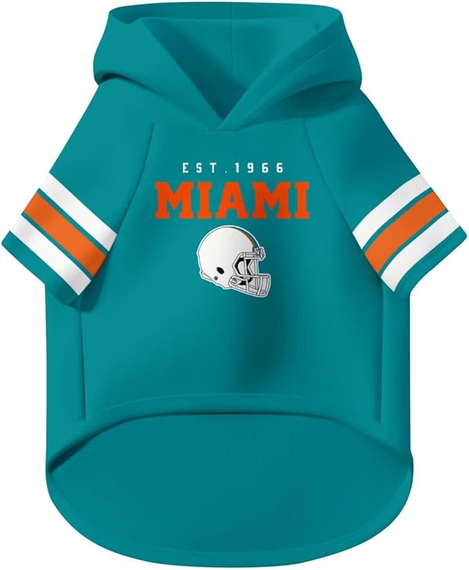Miami Dog Hoodie T-Shirt Pet Clothes Jersey Custom Name and Number Gifts