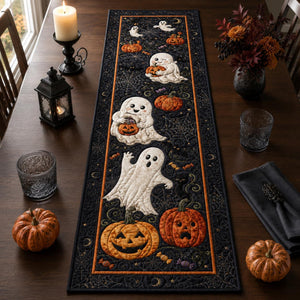 Quilted Ghost Halloween Table Runner, Spooky Pumpkin Decor 518acf7d-1f89-4073-a5d6-f0f323152487-1.jpg