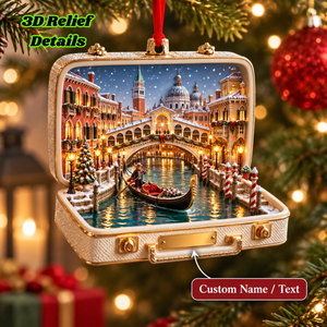 Christmas in Venice Personalized 3D Ornament – Custom Name Italy Travel Keepsake for Venice Lovers & Travelers 518b0cb7-86fe-41ac-a6d9-a00d557d86bd-mockup-annotated-1789442536767.png