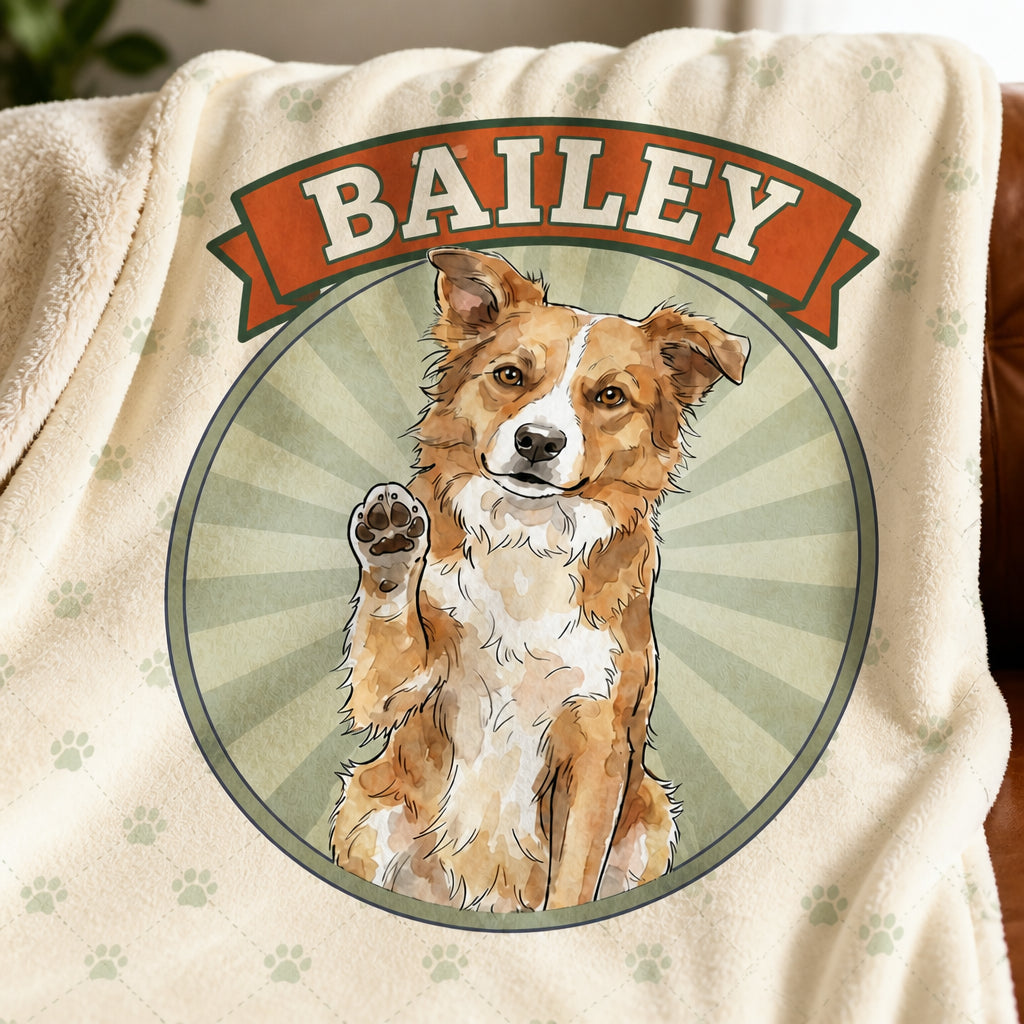 Custom Pet Portrait Name Blanket - Personalized Blanket 518e602d-4ad4-4dc7-9083-635939f86357.jpg