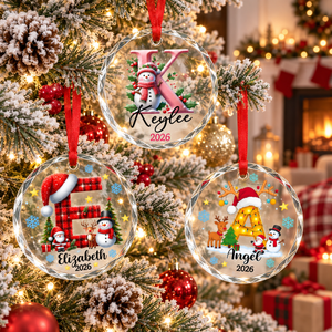 Personalized Kids Initial Snowman Ornament 2026 - Custom Name Glass Christmas Tree Keepsake, Holiday Gift for Family & Kids 518f5736-11db-400b-b3c5-082461eb5c84-banner-1.png