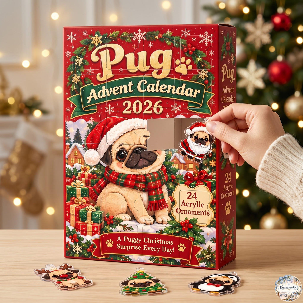 Pug Holiday Advent Calendar 2026 | 24 Day Christmas Countdown with Personalized 2D Name Charm 519ea4f2-4acf-43fb-b47e-3e10a129643e-il_fullxfull.8643668689_i6s1.jpg