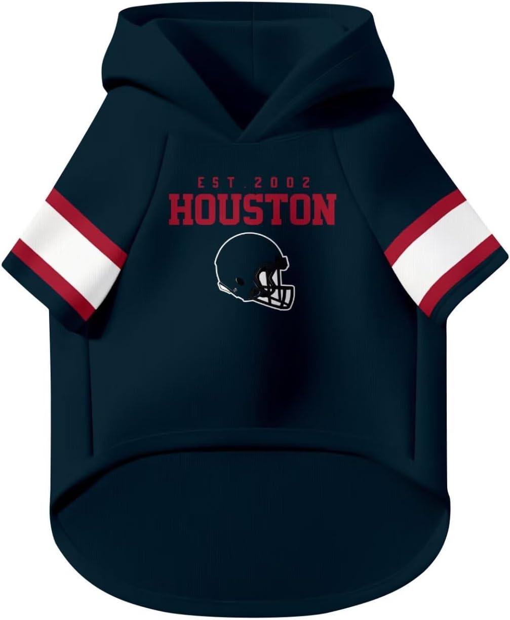 Houston Dog Hoodie T-Shirt Pet Clothes Jersey Custom Name and Number Gifts