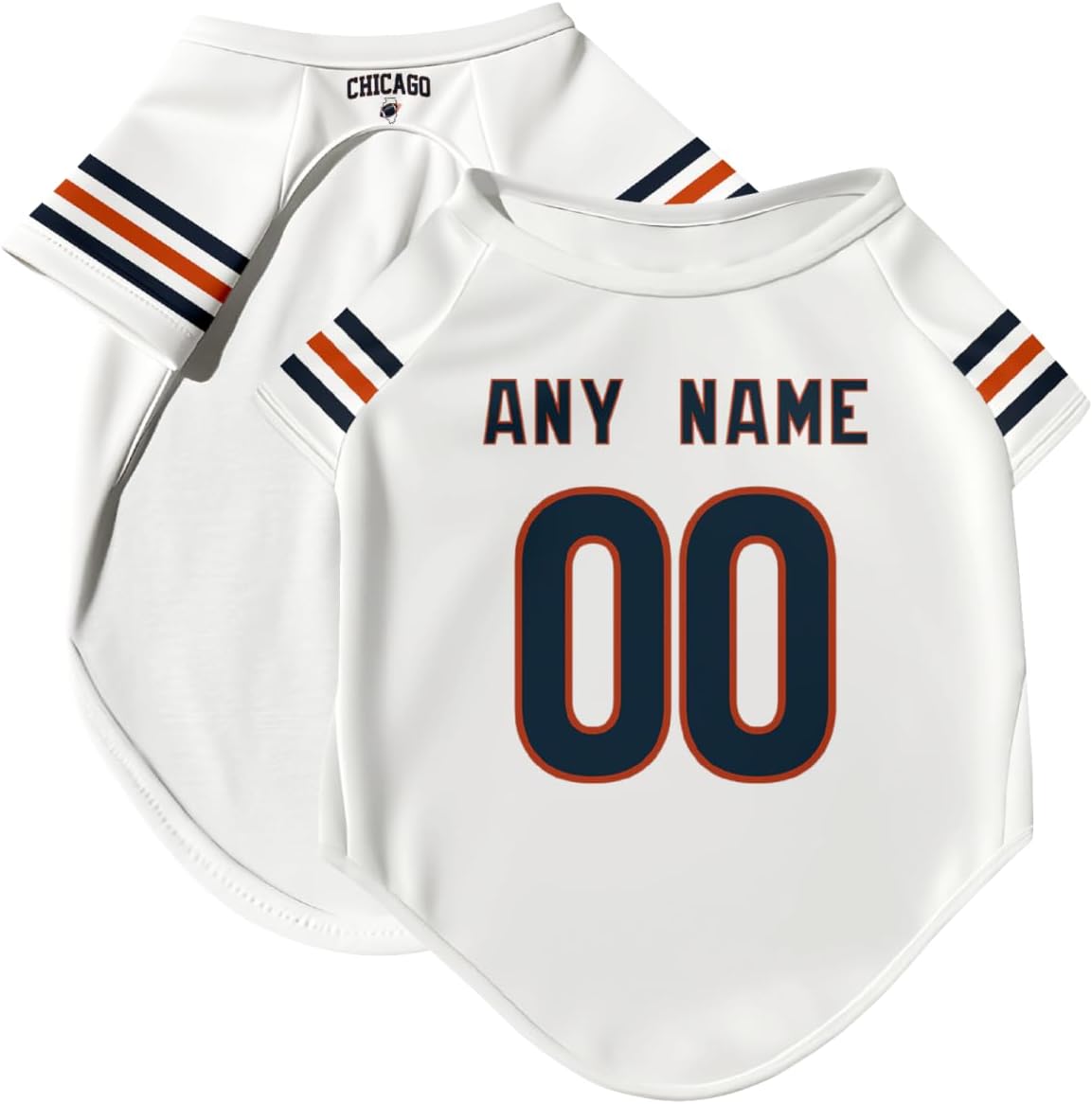 Chicago Dog T-Shirt Jersey Style Pet Clothes Personalized Custom Name and Number Gifts
