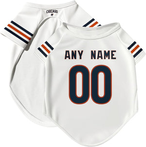 Chicago Dog T-Shirt Jersey Style Pet Clothes Personalized Custom Name and Number Gifts