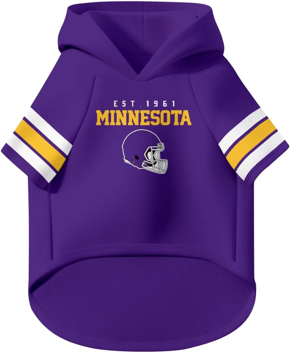Minnesota Dog Hoodie T-Shirt Pet Clothes Jersey Custom Name and Number Gifts