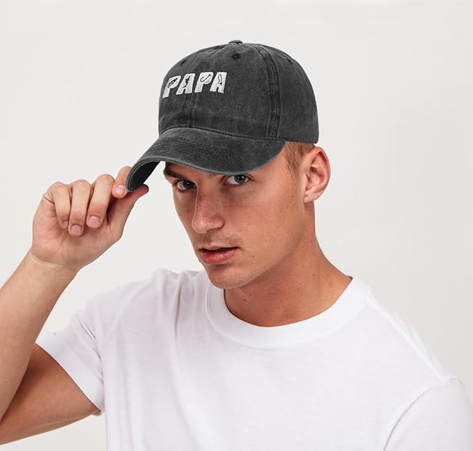 Fishing Papa Daddy Baseball Cap for Women Men Adjustable Vintage Washed Cotton Distressed Baseball Snapback Caps
