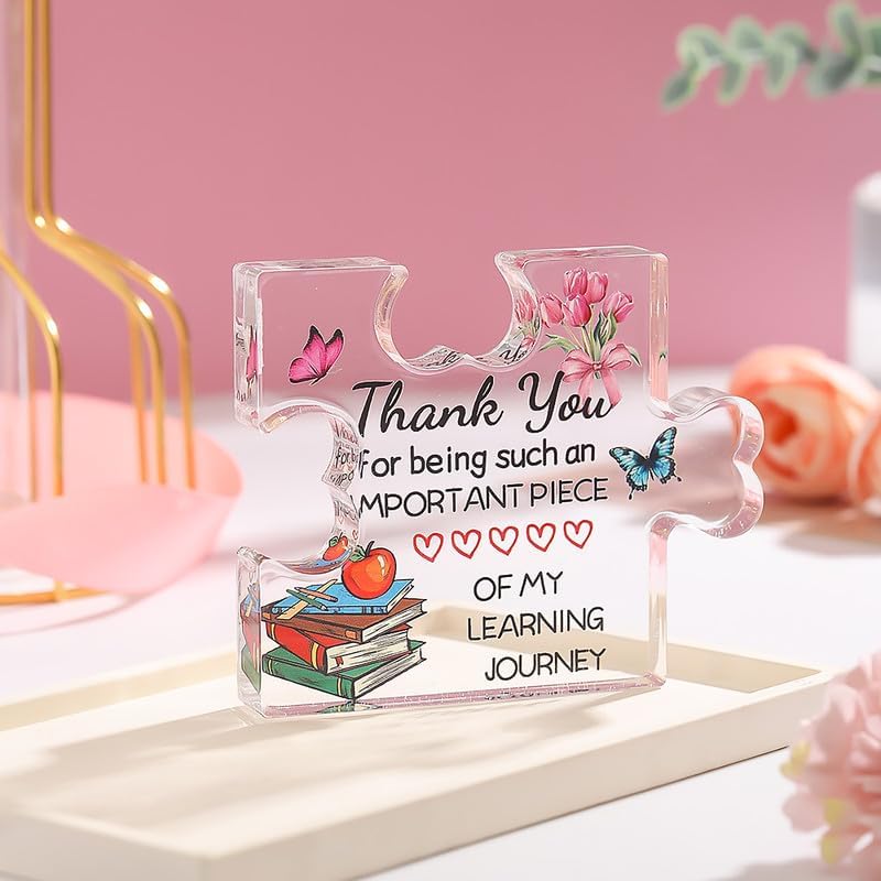 Teacher Appreciation Gifts - Heart-shaped Crystal Paperweight - Gratitude Gift for Teachers and Mentors - Thank You Keepsake for Learning Journey,