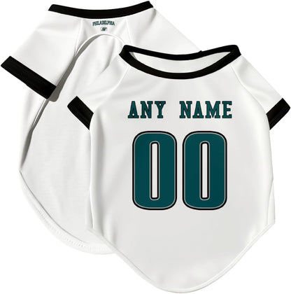 Philadelphia Dog T-Shirt Jersey Style Pet Clothes Custom Name and Number Gifts 51Ro5Pmnm6L._AC_SL1200.jpg