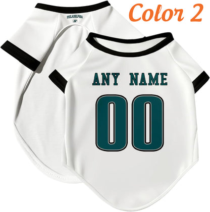 Philadelphia Dog T-Shirt Jersey Style Pet Clothes Custom Name and Number Gifts 51Ro5Pmnm6L._AC_SL1200_a.jpg