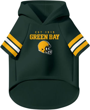 Green Bay Dog Hoodie T-Shirt Pet Clothes Jersey Custom Name and Number Gifts