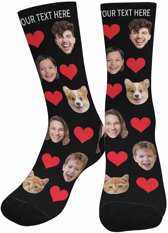 Custom Face Socks, Personalized Socks with Photo Custom Socks with Faces Christmas Socks Christmas Gift For Family