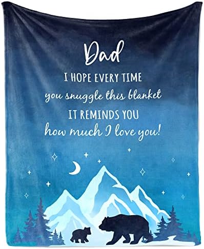 I Hope Every Time You Snuggle This Blanket - Perfect Fathers Day, Birthday or Any Day Gift from Daughter, Son or Kids