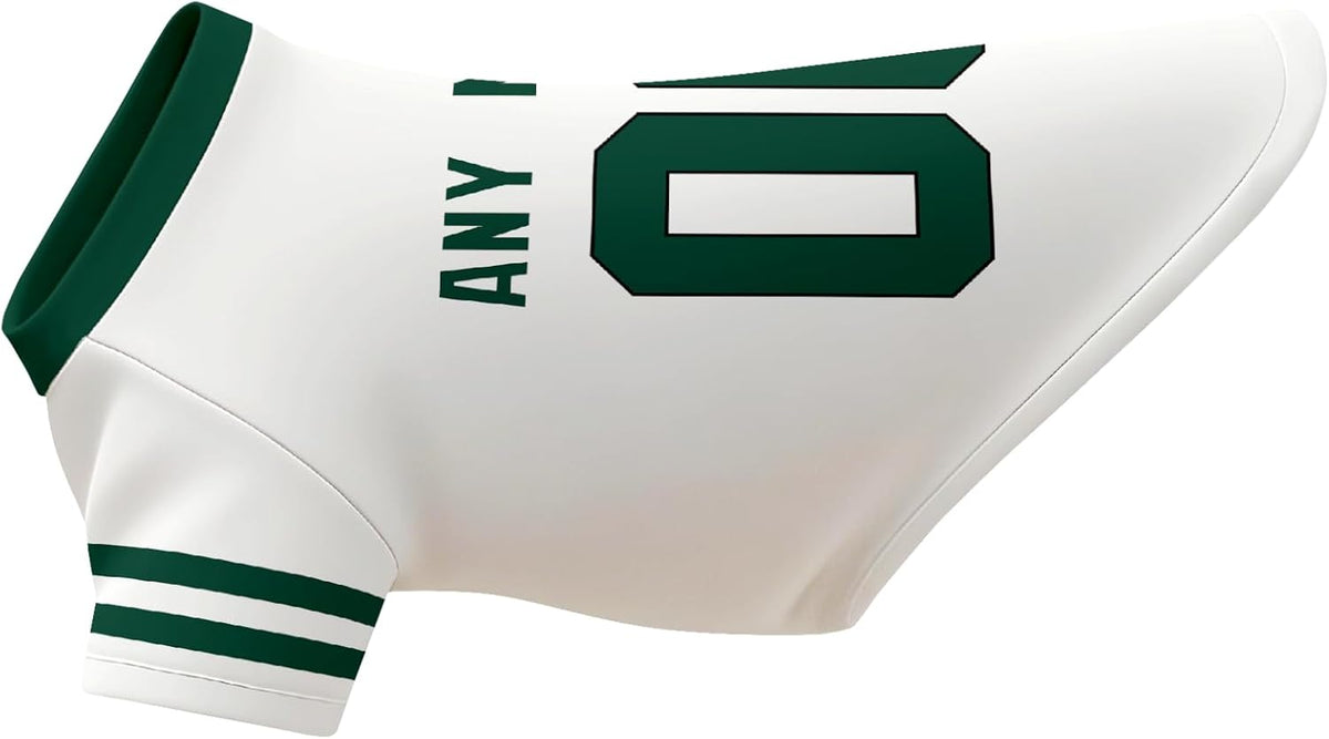 New York J Dog T-Shirt Jersey Style Pet Clothes Personalized Custom Name and Number Gifts