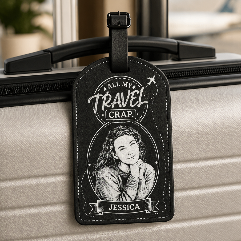 All My Travel Crap Portrait Luggage Tag - Personalized Personalized Leather Luggage Tag 51b05d96-539c-41a0-8bf3-56e3d84034c3.png