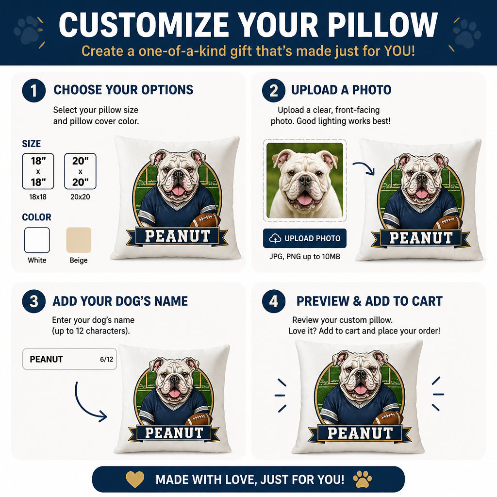 Custom Pet Football Fan Pillow – Photo Portrait + Name - Personalized Pillow 51b33212-97a7-4df9-ba04-cdc4c8e2aa66.jpg