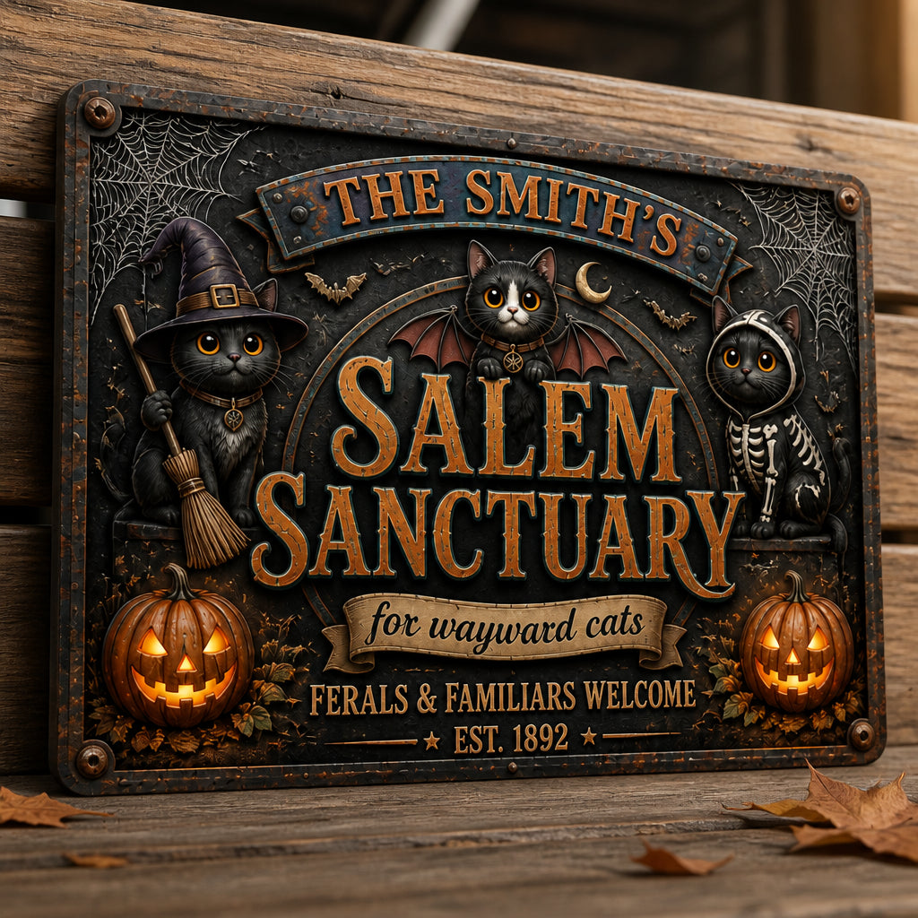 Personalized Salem Sanctuary Cat Metal Sign - Personalized Metal Sign 51d0a997-8e8b-4ac3-80a5-092f88f0fb65.jpg