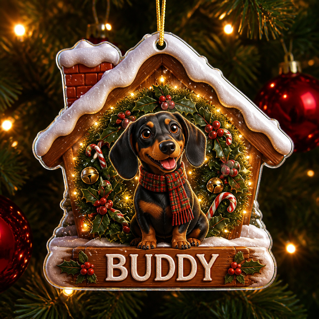 Cozy Pup Wreath – Personalized Pet Name Ornament - Personalized Shape Ornament 51d64d87-31d0-4f56-a2b5-7cb5e3a6caff.png
