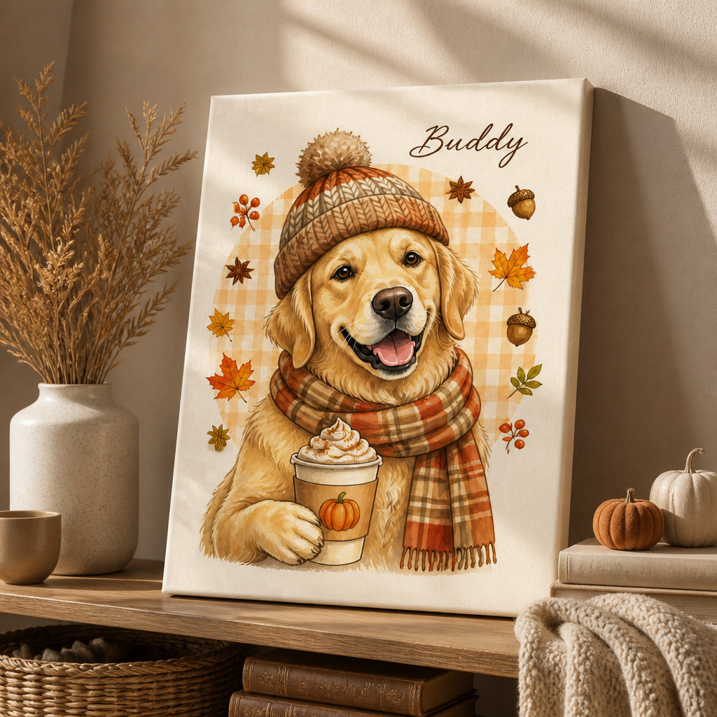 Cozy Autumn Pet Portrait Canvas - Personalized Canvas 51de387b-cd3d-4303-9cc3-6c91305250c1.jpg