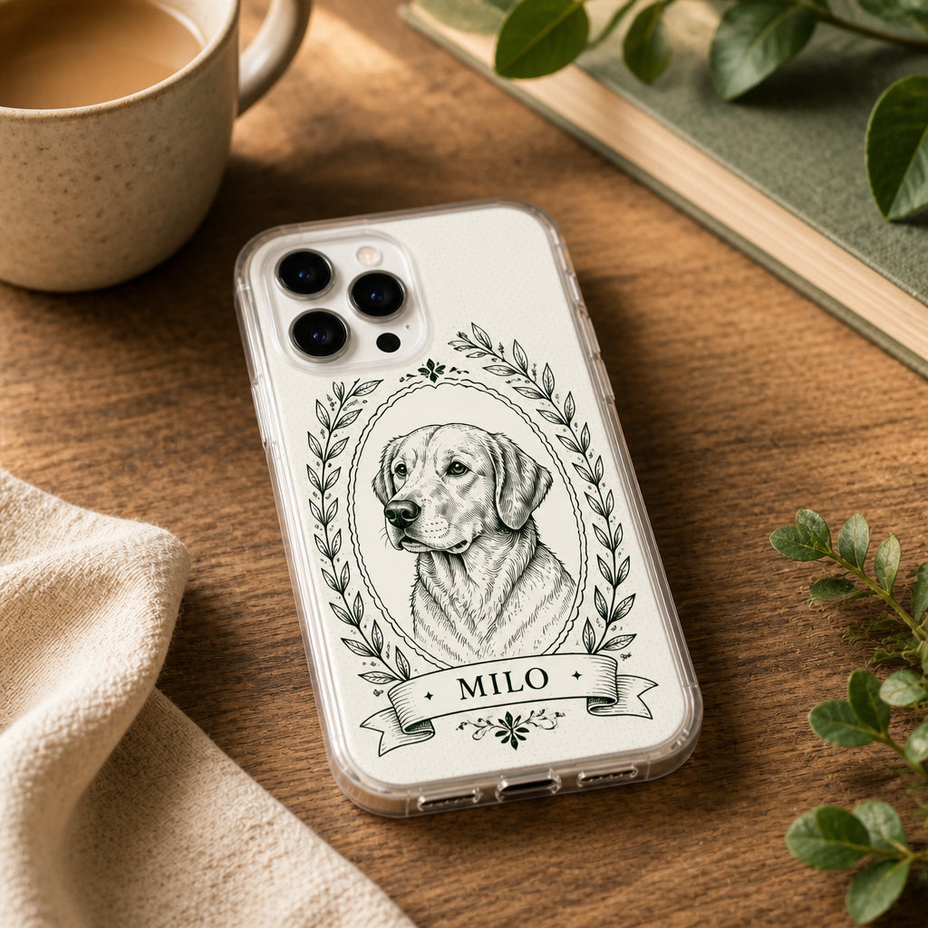 Cameo Laurel Pet Portrait Phone Case - Personalized Phonecase 51e1e546-7241-4518-b78b-9a911d522e51.jpg