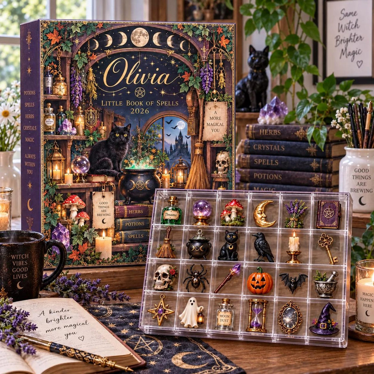 Personalized Witch Advent Calendar, Halloween Spell Book Countdown, 24 Magic Charms, Gothic Witch Gift, Custom Name GIFT 2026, Spooky Decor 51e24957-c0f7-4a20-867e-e89ed816f81e-il_1588xN.8565946444_jens.jpg
