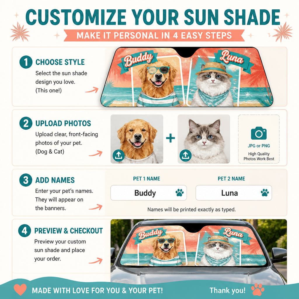 Custom Pet Portrait Auto Sun Shade with Names – Summer Vibe (2 Pets) - Personalized Auto Sun Shade 51e3c5fe-b140-40d3-b30d-8722c6907a63.jpg