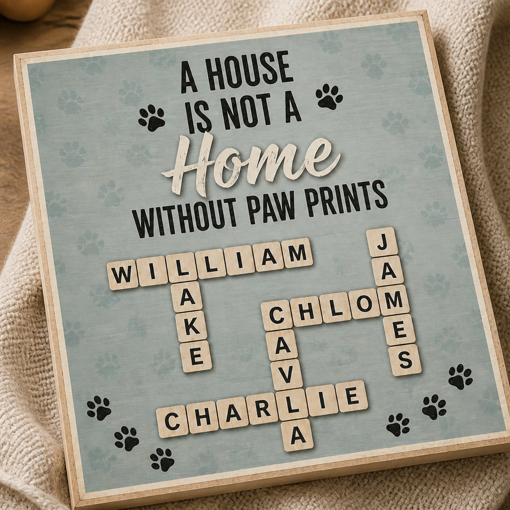 A House Is Not A Home Without Paw Prints - Custom Crossword Wood Sign - Personalized Wood Sign 51f1a321-70fe-45c9-879d-3331294edf32.jpg