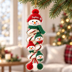 Spiral Snowman Ornament, Personalized Name Ornament, Choose Your Design, Custom Christmas Gift, Acrylic Winter Ornament 51f3d46b-247e-4231-a918-4772a71956b2-2.jpg