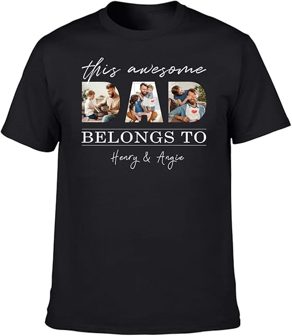 Gifts for Dad, Christmas Custom Dad Gifts from Daughter Son, Personalized Shirts/Hoodie with Photos