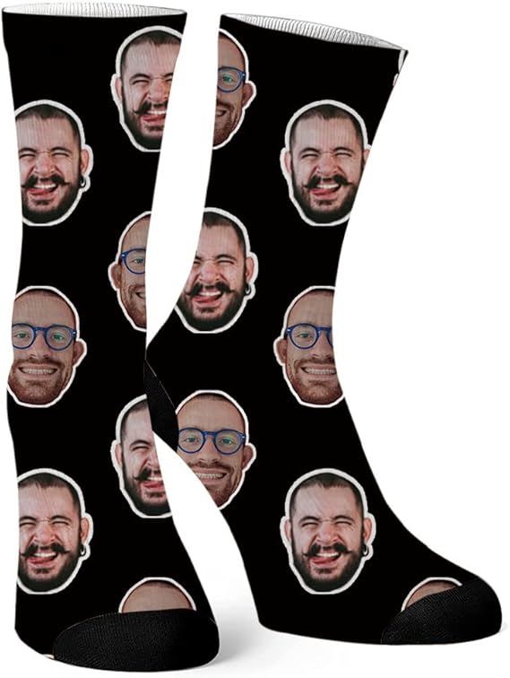 Custom Socks with Photos,Personalized face Socks with Pictures,Customized Novelty Socks Fun for Men Women