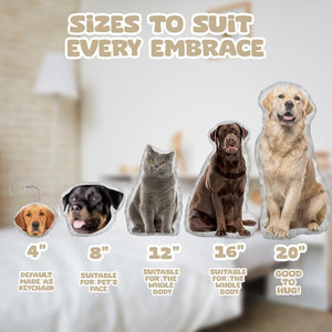 Custom Pet Pillow with Photo - Personalized Dog Cat Shaped Pillow - Personlized Pet Memorial Gifts for Loss of Dog - Bereavement Gift for Dog Lover - Dog Dad