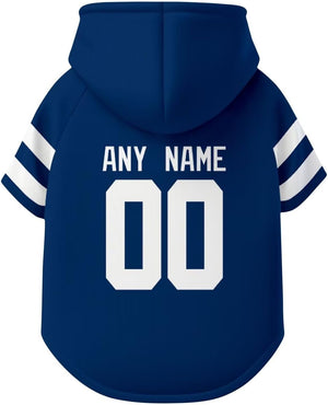 Indianapolis Dog Hoodie T-Shirt Pet Clothes Jersey Custom Name and Number Gifts