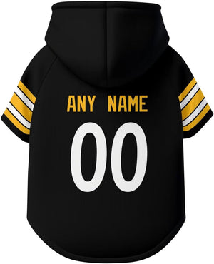 Pittsburgh Dog Hoodie T-Shirt Pet Clothes Jersey Custom Name and Number Gifts