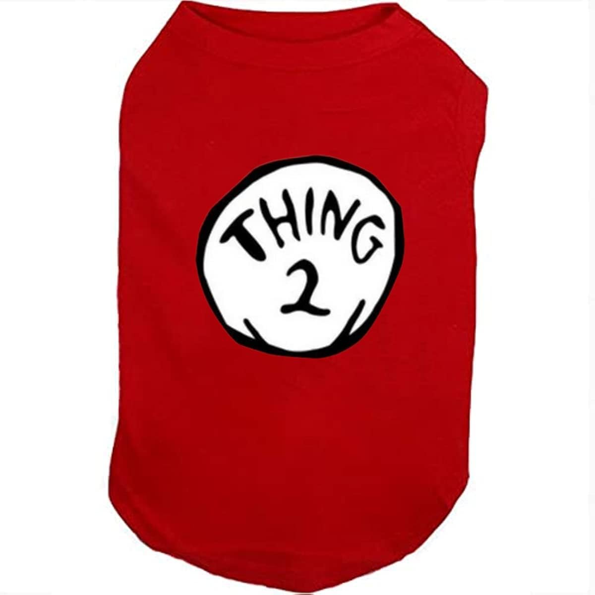 Dog Shirts for Pet Clothes Soft Breathable Puppy Shirts Pop Culture Thing 1 to Thing 9 Printed Pet T-Shirt