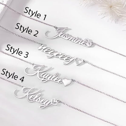 Custom Name Necklace Personalized Sterling Silver Necklaces for Women Customized Name Necklaces Pendant Jewelry Gifts for Women