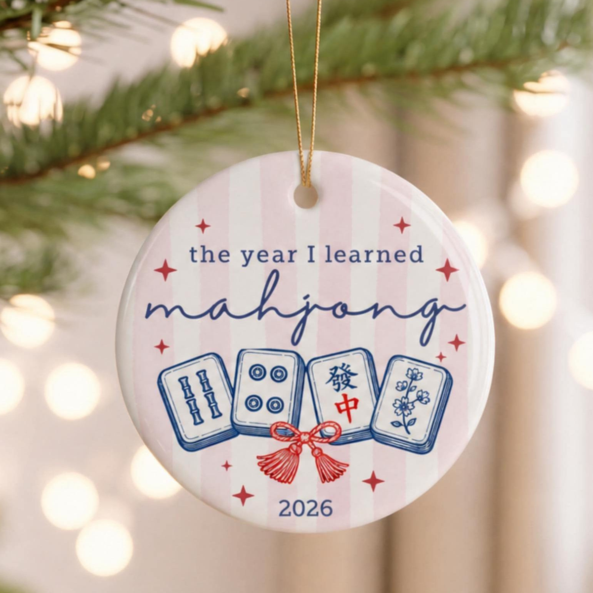 Mahjong Ornament: The Year I Learned Mah Jong | Personalized Christmas Keepsake | American Mah Jongg Gift 5210c68b-f4b8-4d17-9cff-5ac1f101a978-5.png