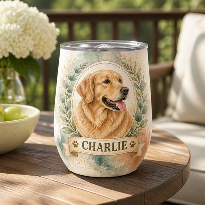 Custom Watercolor Pet Portrait Wine Tumbler with Name - Personalized Wine Tumbler 521a915c-8bad-486a-b7dd-70be25ac9ede.jpg