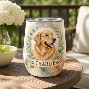Custom Watercolor Pet Portrait Wine Tumbler with Name - Personalized Wine Tumbler 521a915c-8bad-486a-b7dd-70be25ac9ede.jpg