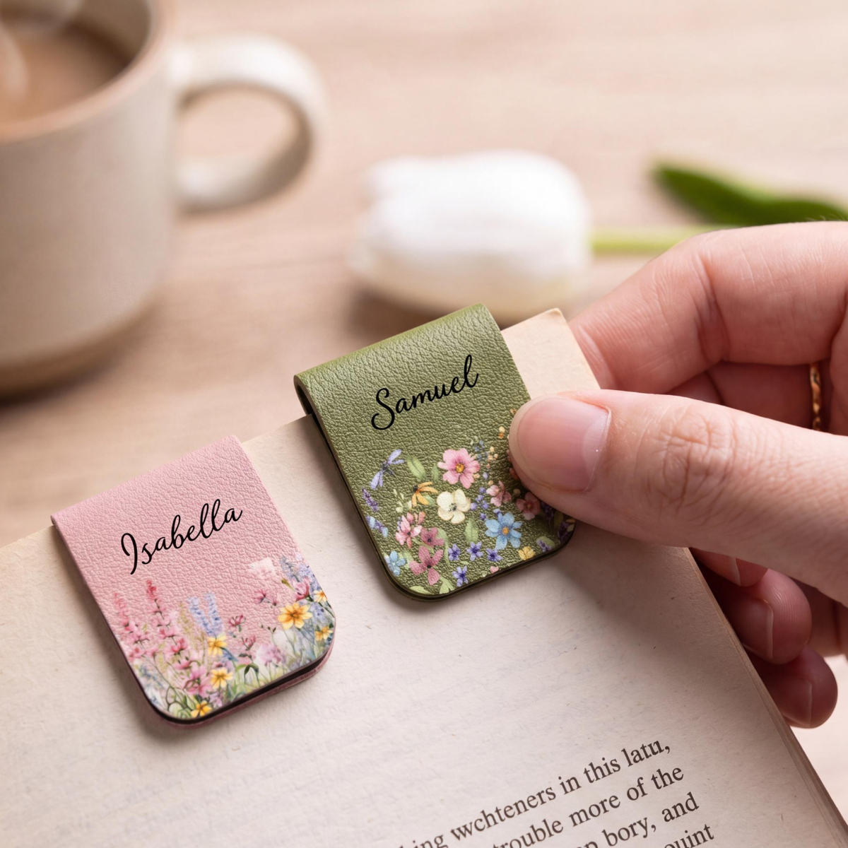 Personalized Magnetic Leather Bookmark, Floral Name Book Accessory, Birth Flower Bookmark, Book Lover Gift, Teacher Gift 521f9a94-f1a5-4b9b-b58b-4c791b0ade24-7.png