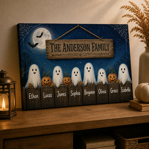 Halloween Ghost Family Canvas - Personalized Surname & Up To 8 Names - Personalized Canvas 522346e9-0578-4168-8884-4b971c997183.jpg
