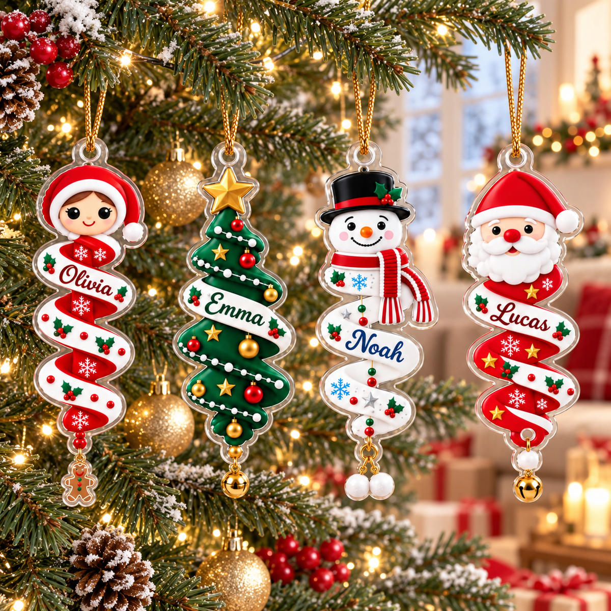 Personalized Spiral Christmas Ornament, Custom Name Acrylic Ornament, Santa Snowman Christmas Tree Ornament, Kids Name Gift, Christmas Decor 52281009-6d7b-4b16-a01b-093ff7801aa2-banner-1.png