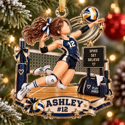 Personalized Volleyball Ornament, 3D Acrylic Volleyball Player Christmas Ornament, Custom Name Number, Volleyball Gift 5229c6e9-6541-46dd-a377-87510d0fcfab-2.jpg