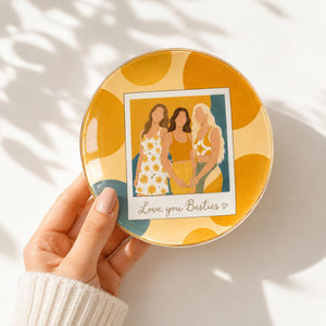 Personalized Bestie Photo Jewelry Dish, Ceramic Trinket Tray for Best Friend, Bestie Striped Ring Dish, Birthday Gifts For Bestie 526178ab-23a5-4fbe-bf86-4f5b7c5b7d9b-3.jpg