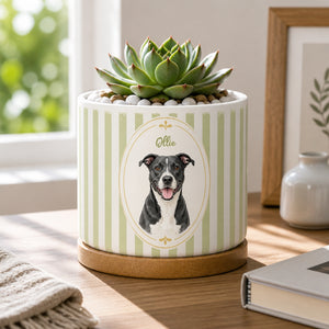 Custom Pet Portrait Planter – Botanical Medallion Wrap - Personalized Mini Glass Plant Pot 5266dc00-178e-4c6b-b4cc-18d17bce0607.jpg