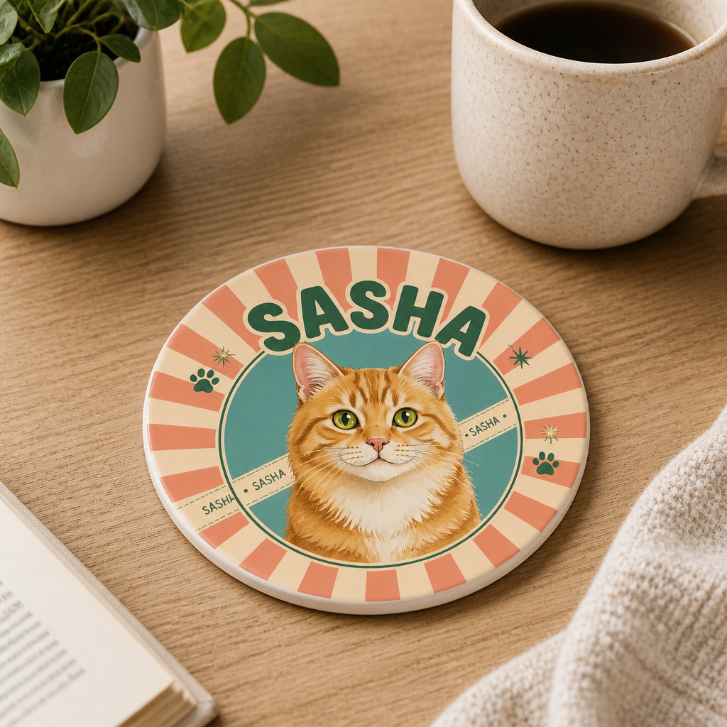 Custom Pet Portrait Coaster — Photo to Art with Name - Personalized Custom Ceramic Coasters 528abfb7-2dfc-491d-a6e7-47a1081492b1.jpg