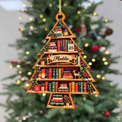 Custom Book Lover Christmas Tree Wood Ornament, Personalized Bookshelf Reader Decor 2026, Bookish Librarian Keepsake Gift 529147e6-93fd-459b-ac19-0e1d43126a20-5.jpg